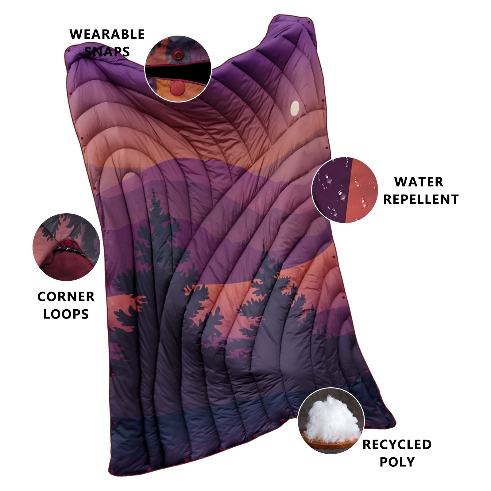 Hotkoko Camping Pillow Blanket Set - HOTKOKO