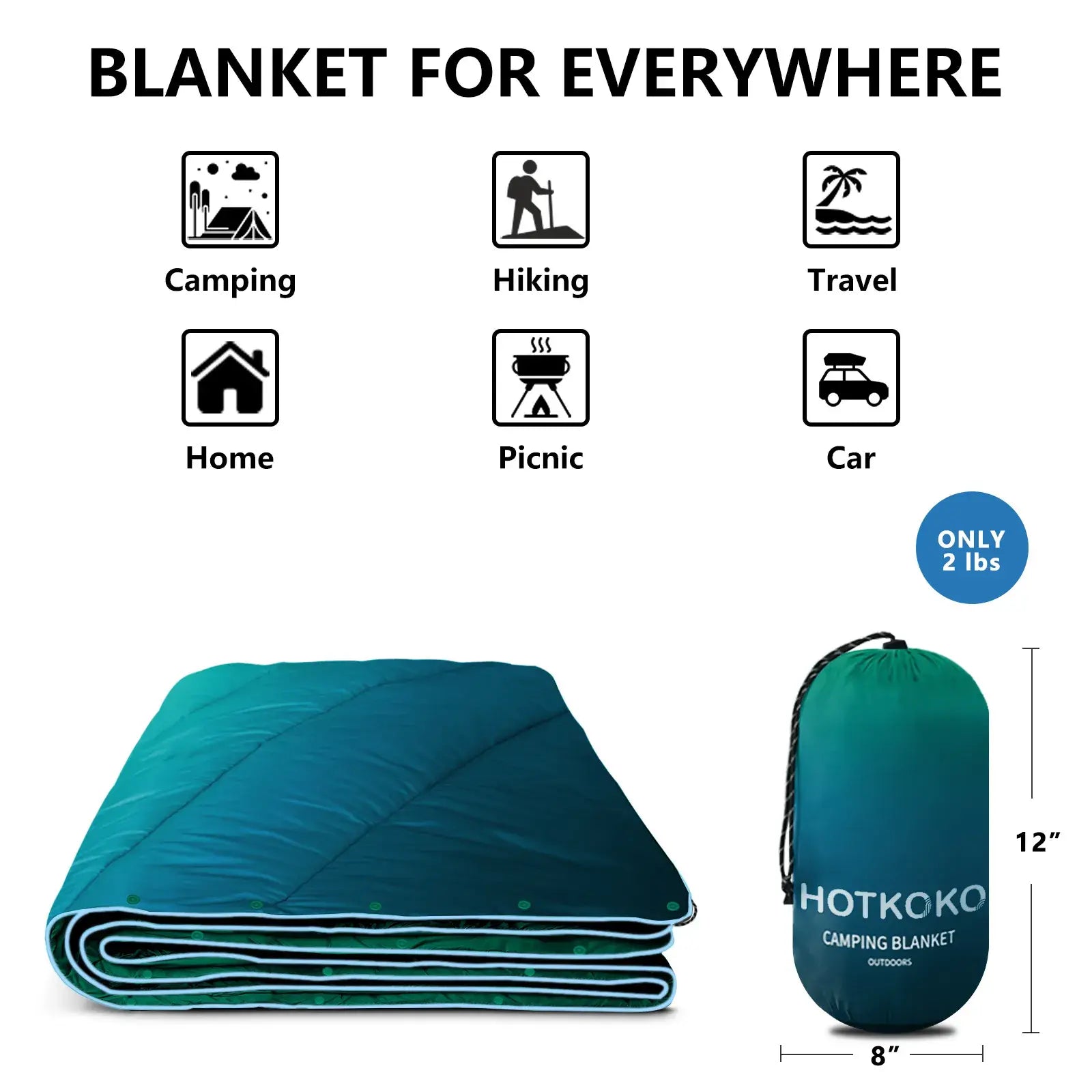 HOTKOKO Camping Throw Blanket - HOTKOKO