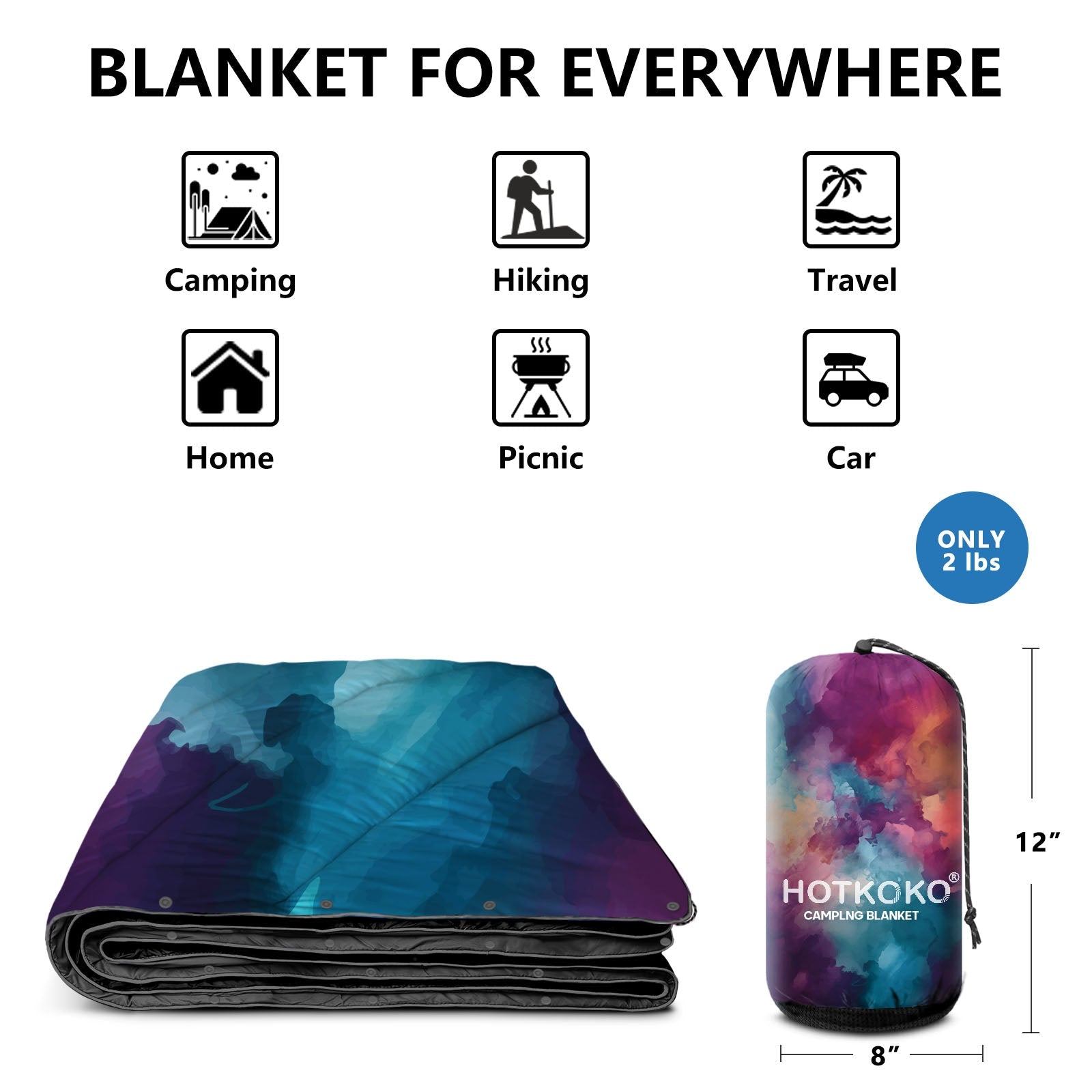 HOTKOKO Lightweight Outdoor Blanket - HOTKOKO