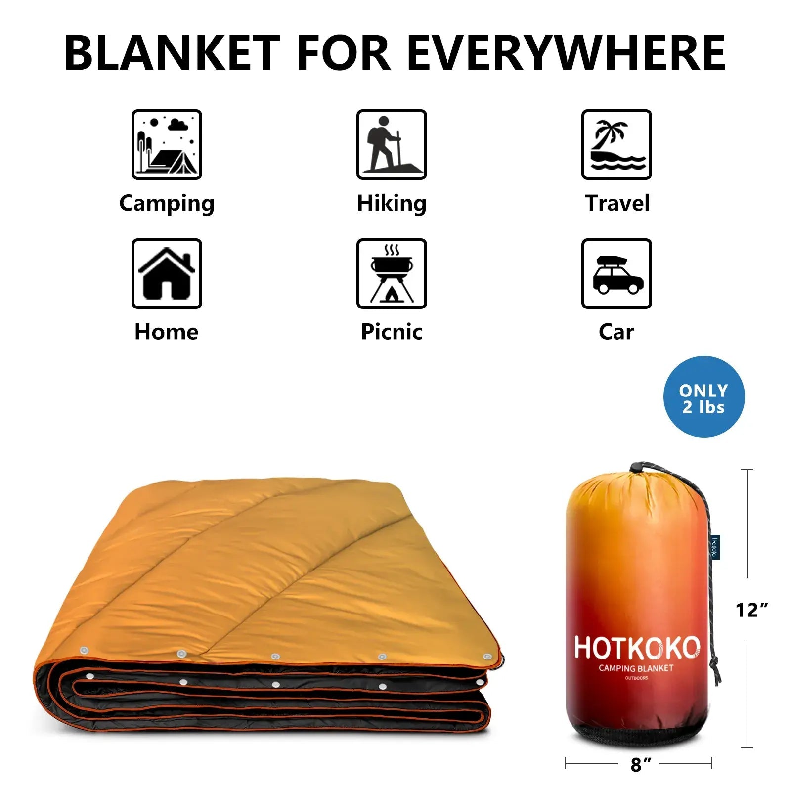 HOTKOKO Lightweight Travel Blanket - HOTKOKO