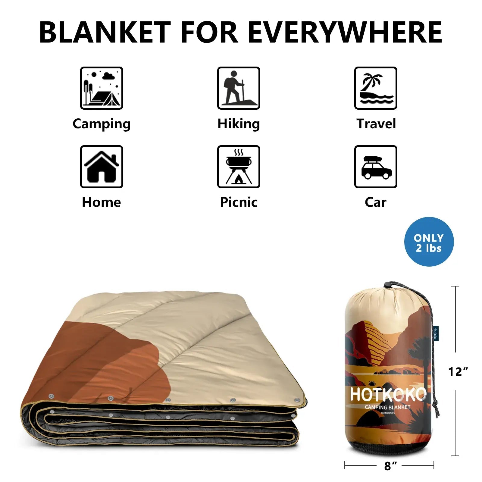 HOTKOKO Outdoor Travel Blanket - HOTKOKO