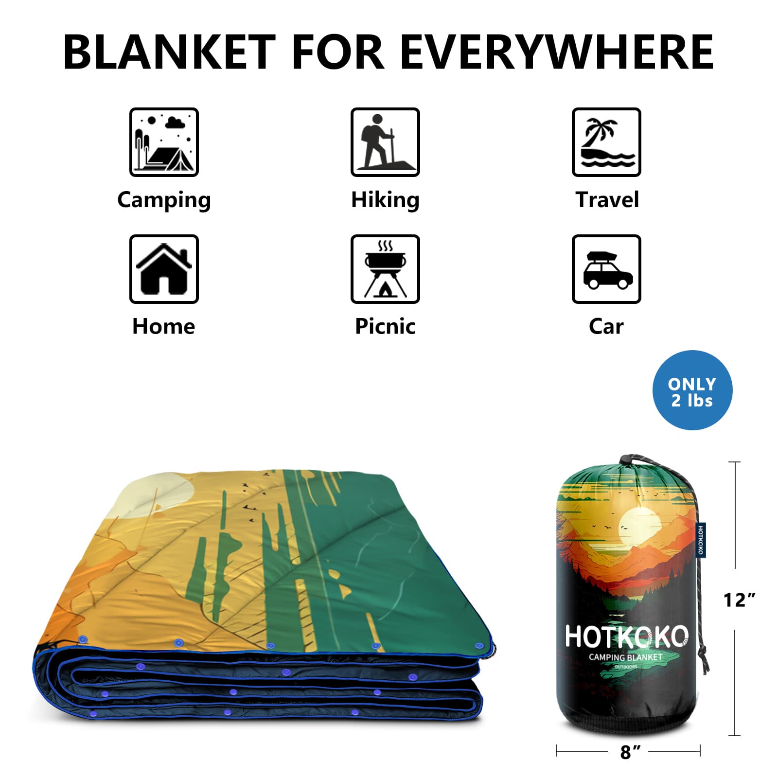 HOTKOKO Sandproof Camping Blanket - HOTKOKO