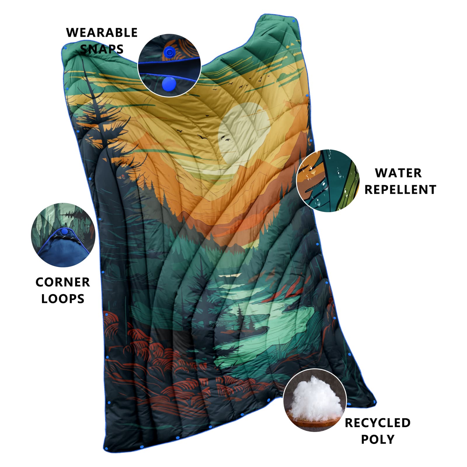 HOTKOKO Sandproof Camping Blanket - HOTKOKO