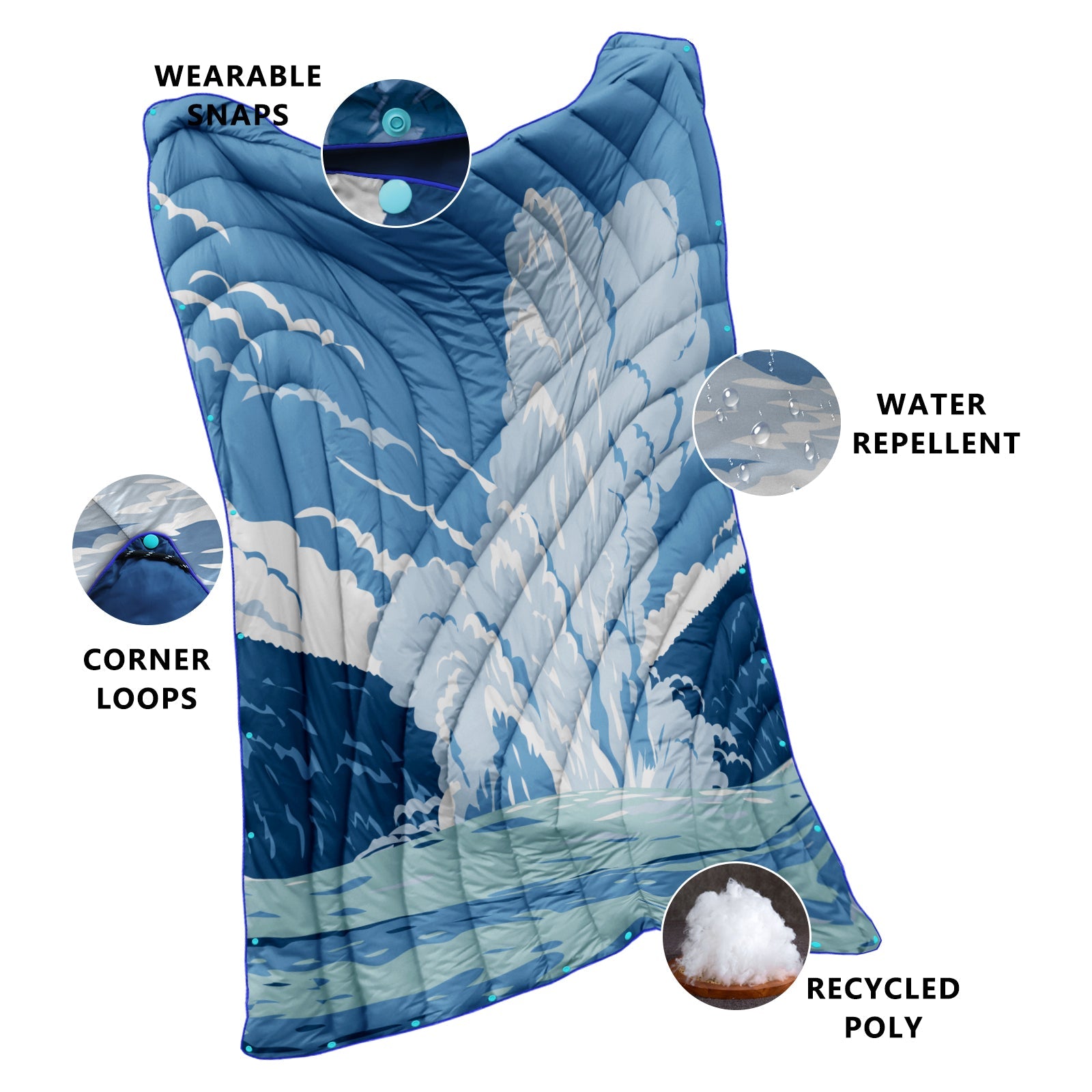 HOTKOKO Waterproof Outdoor Blanket - HOTKOKO