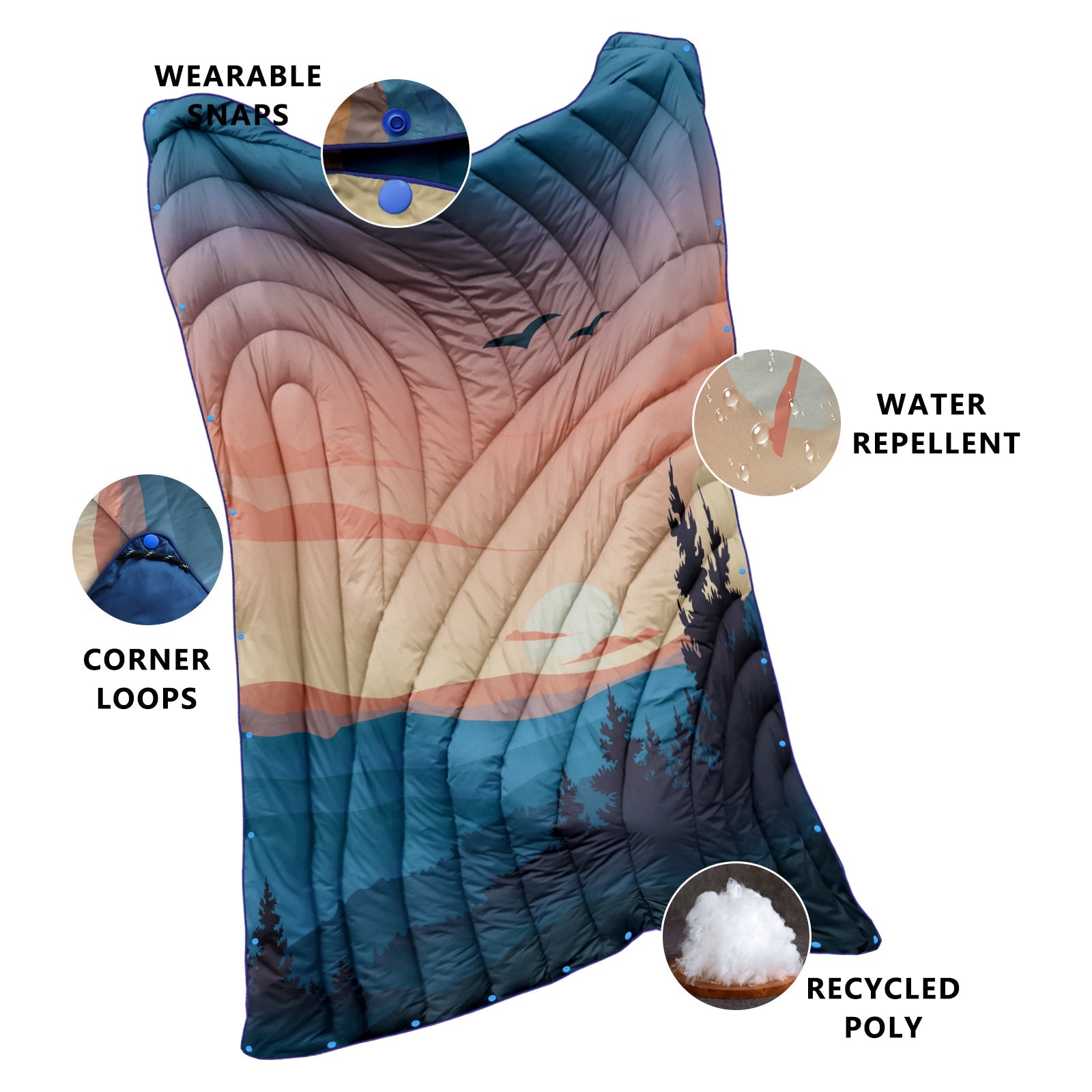 HOTKOKO Waterproof Puffy Blanket - HOTKOKO