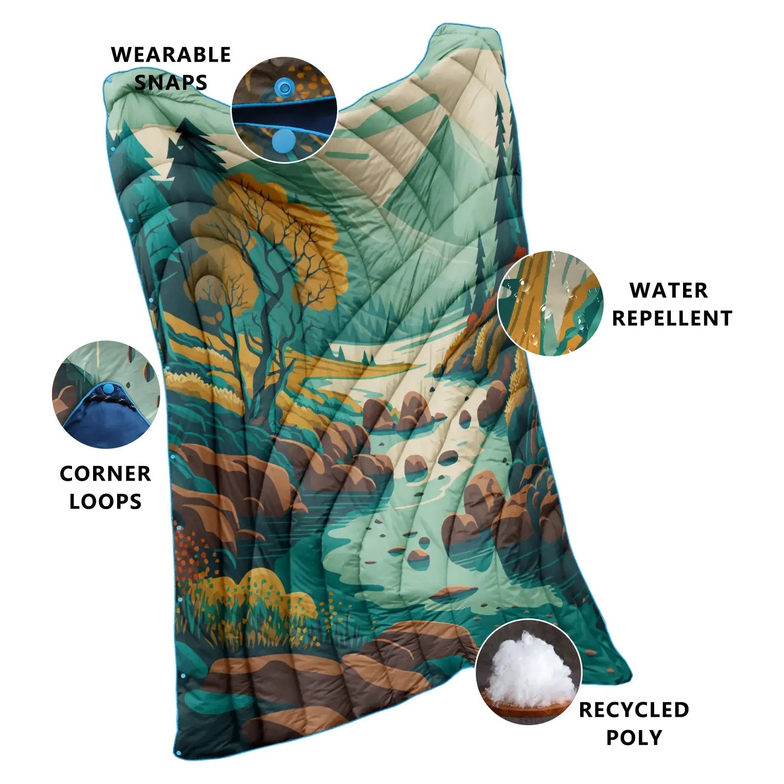 HOTKOKO Waterproof Puffy Blanket - HOTKOKO