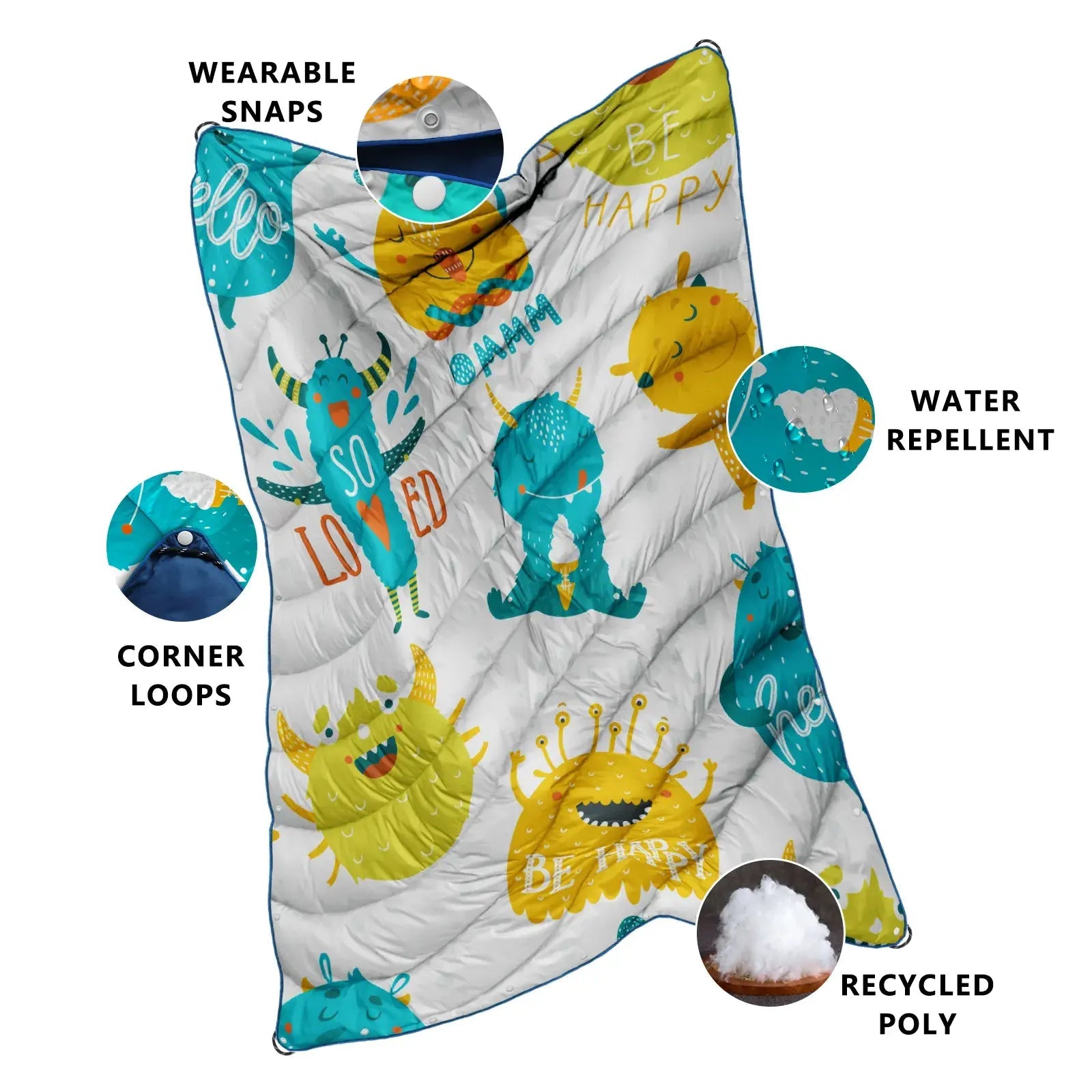 Kids blanket 1 - Kids’ Drawing - HOTKOKO